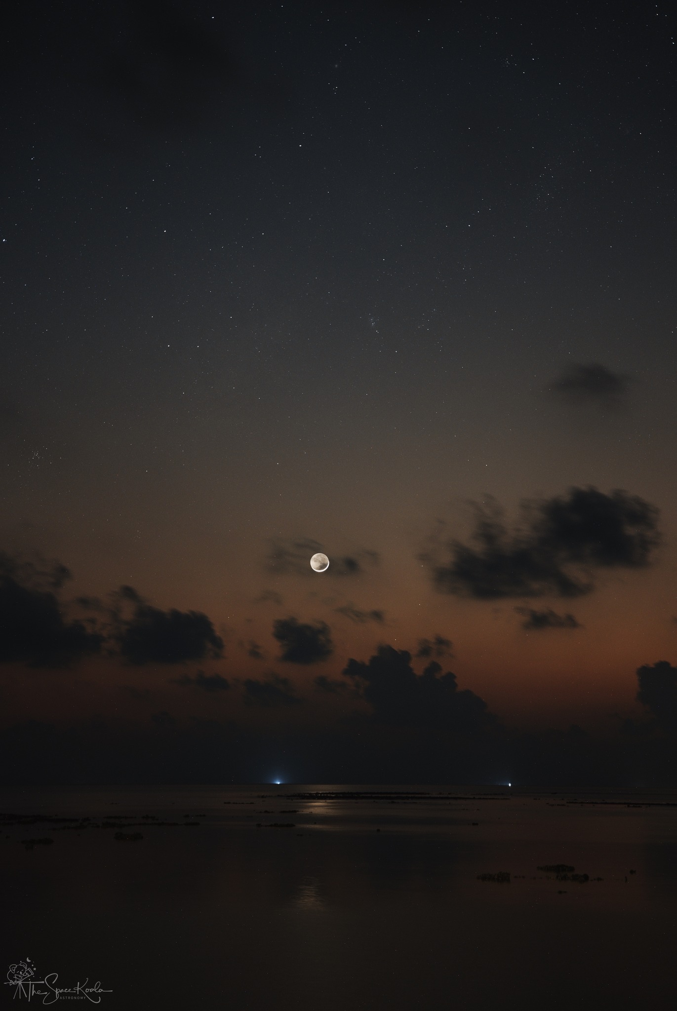 Young Moon over the Indian Ocean - image 2