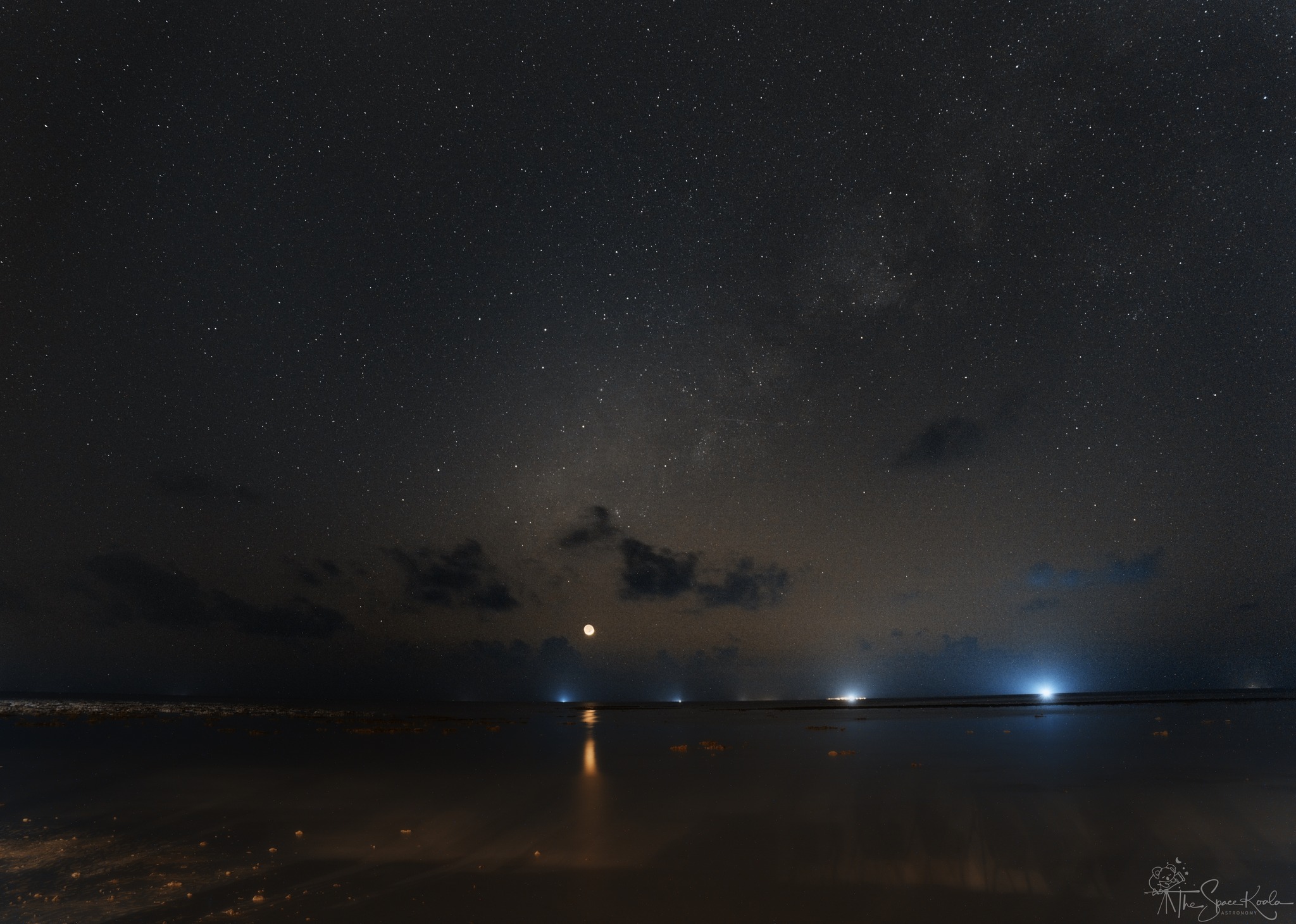Young Moon over the Indian Ocean - image 3